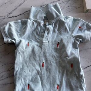 Blue rooster 6-12 month carrot alec jumper